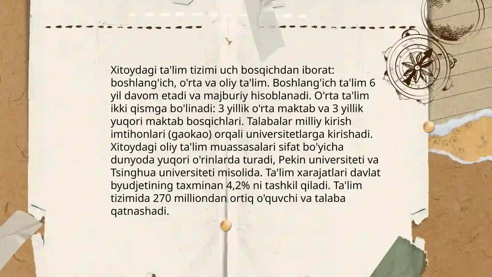 Xitoy ta'lim tiziminining o'ziga xos xususiyatlari 4