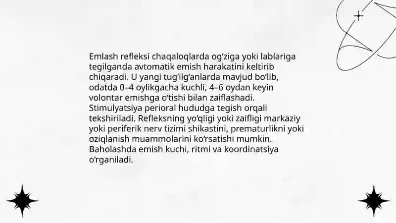 Chaqaloqlardagi reflekslar 4