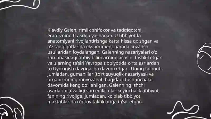Gipokrat va Galen g'oyalari va qoidalari. 4