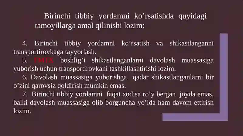 Birinchi tibbiy yordam 4