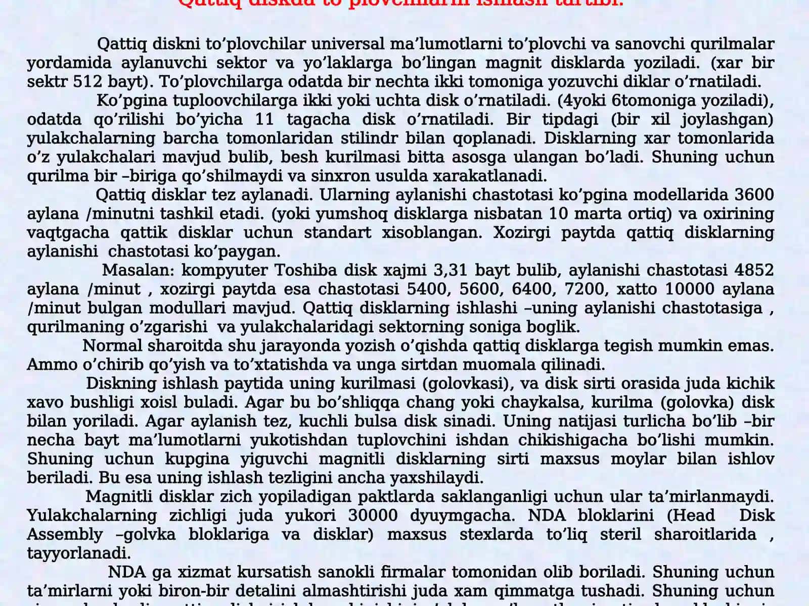 DISKLAR BILAN ISHLASH 4