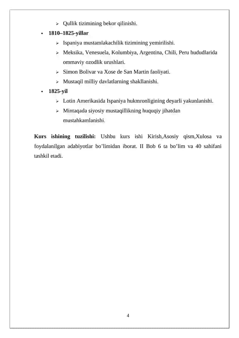 Lotin Amerikasi xalqlarining milli-ozodlik harakatlari 4