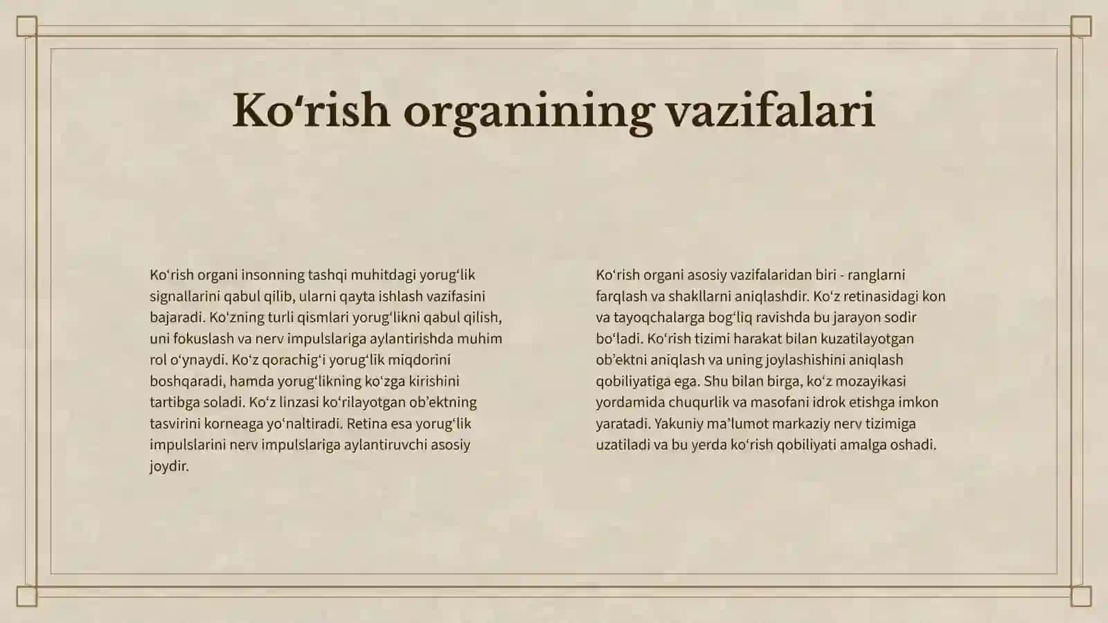 KOʻRUV ESHTUV ANALIZATOR 4