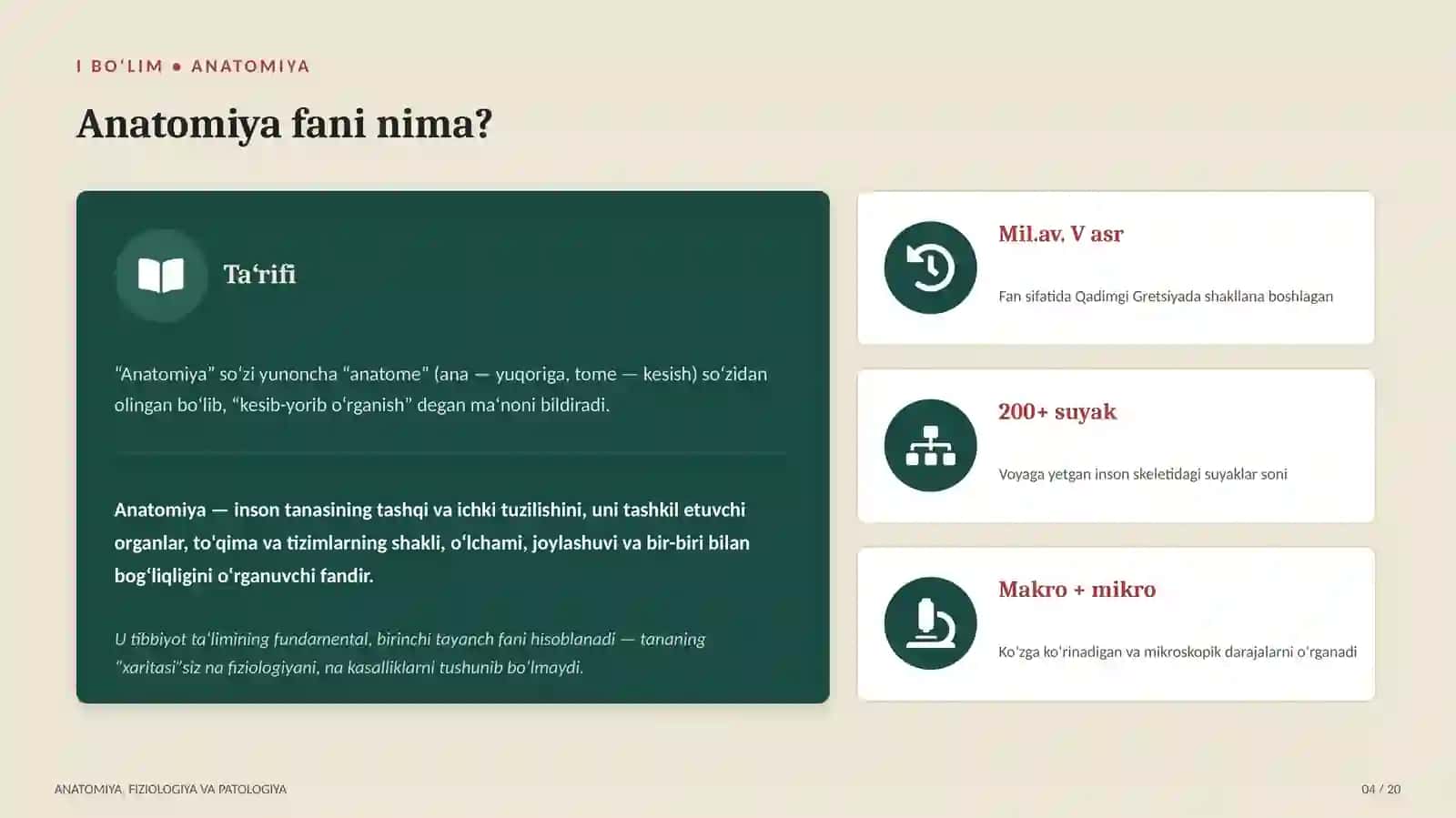 Tibbiyot Texnikumi 80 Daqiqalik Ma'ruza 4