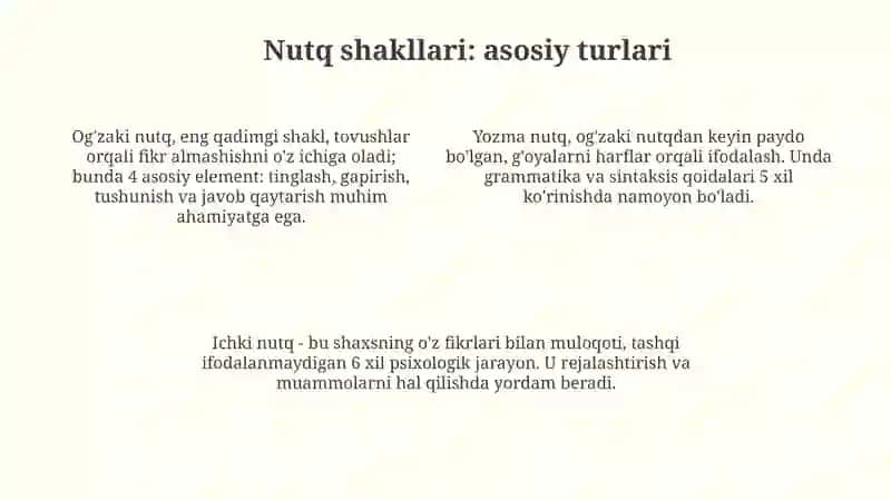 Nutq faoliyati va shakllari 4