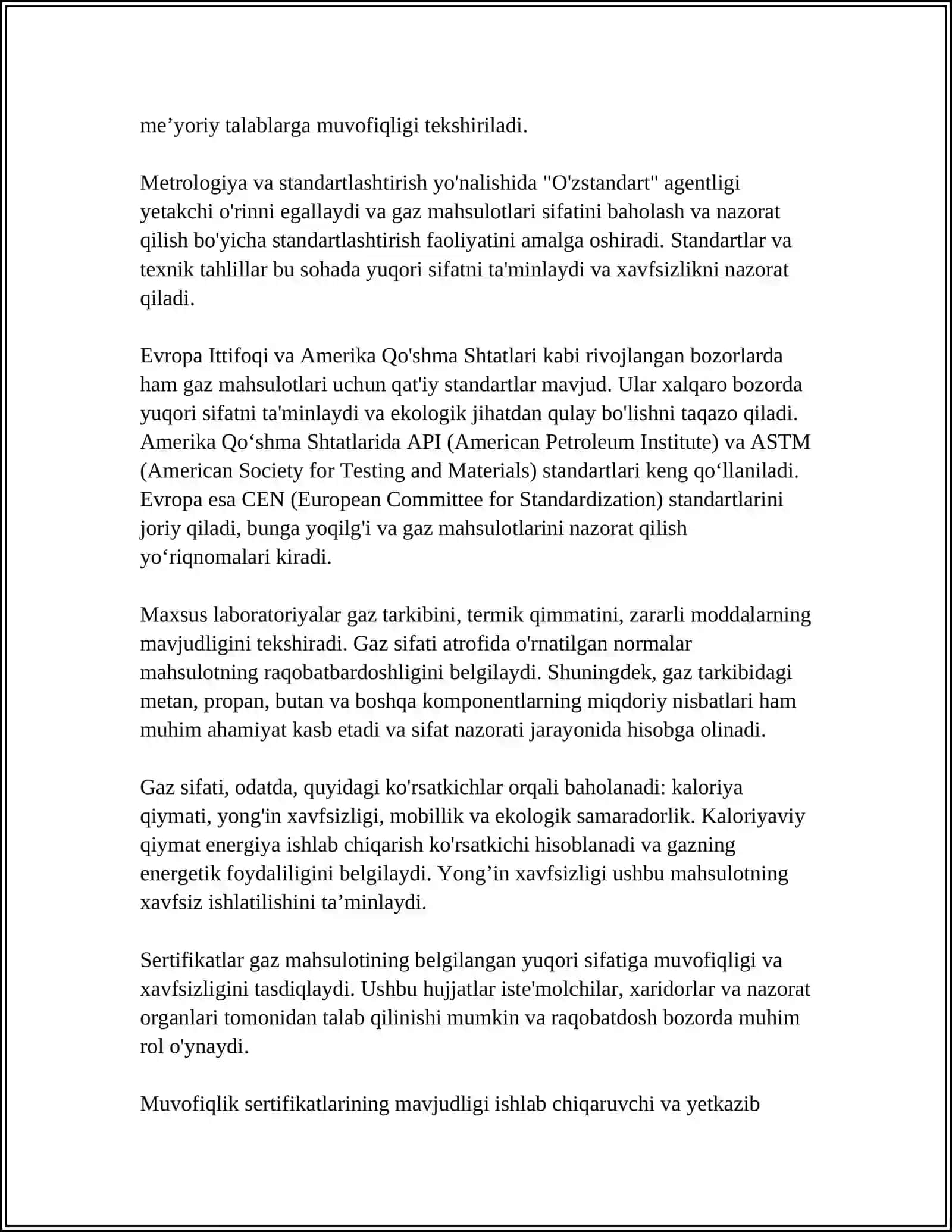 ENG SIFATLI GAZ MARKASINI ANIQLASH 4