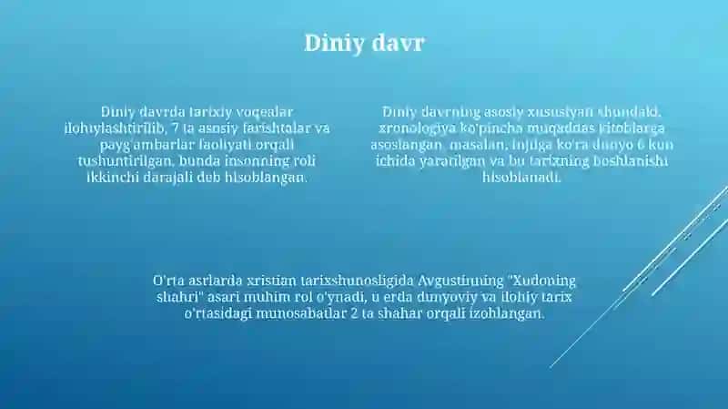 Tarix nazariyasi fanining rivojlanish bosqichlari 4