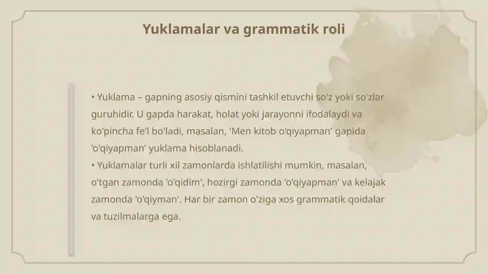 Yordamchi so‘zlar.Yuklamalar 4