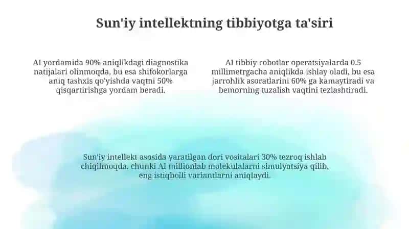 Suniy Intellektning tibbiyotga tasiri 4