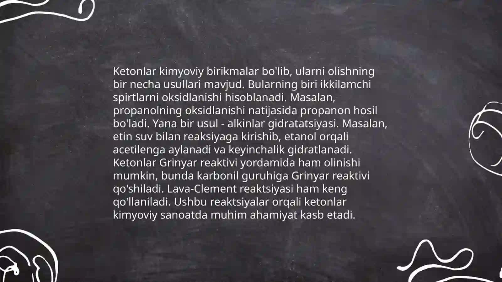 Aldegid va ketonlar,karbon kislotalarning olinishi va hossalari 4