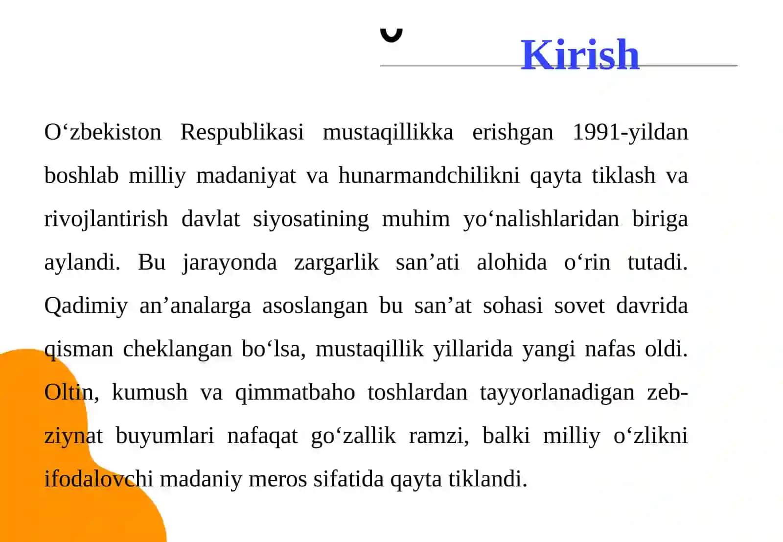 Mustaqillik yillarida zargarlik san'ati 4