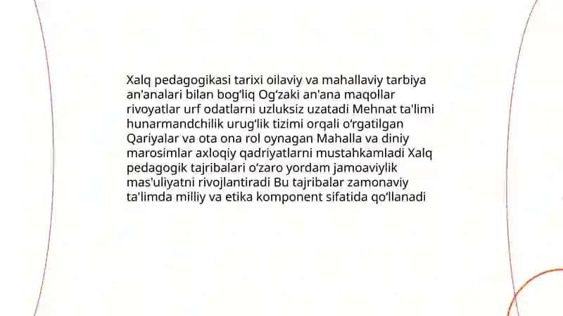 Xalq pedagogikasida tarbiya masalalari 4