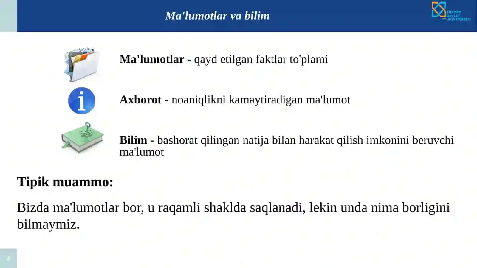 Katta ma'lumotlarni tahlil qilish 4