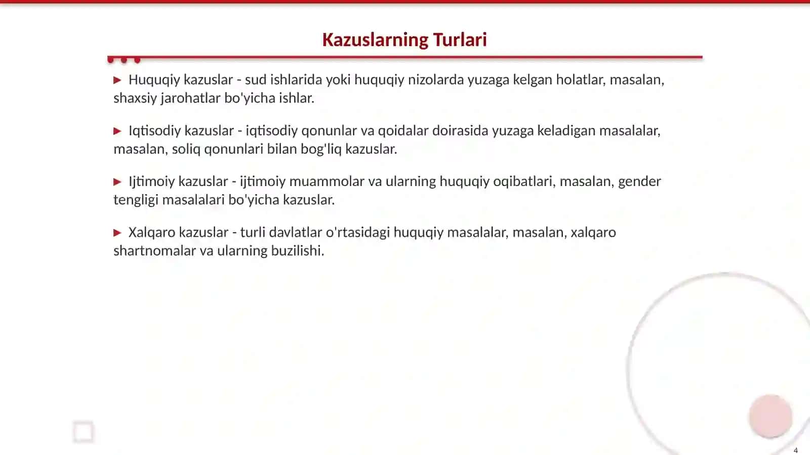 Kazuslar Nima? 4