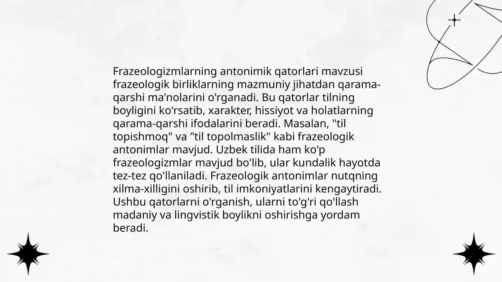 Frazeologik sinonimiya va antonimiya 4