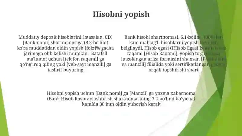 Bank hisob varagʻi shartnomasi 4