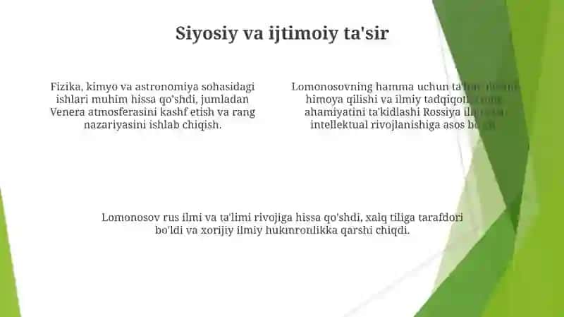 Lomonosovning hayoti va ilmiy faolyati 4