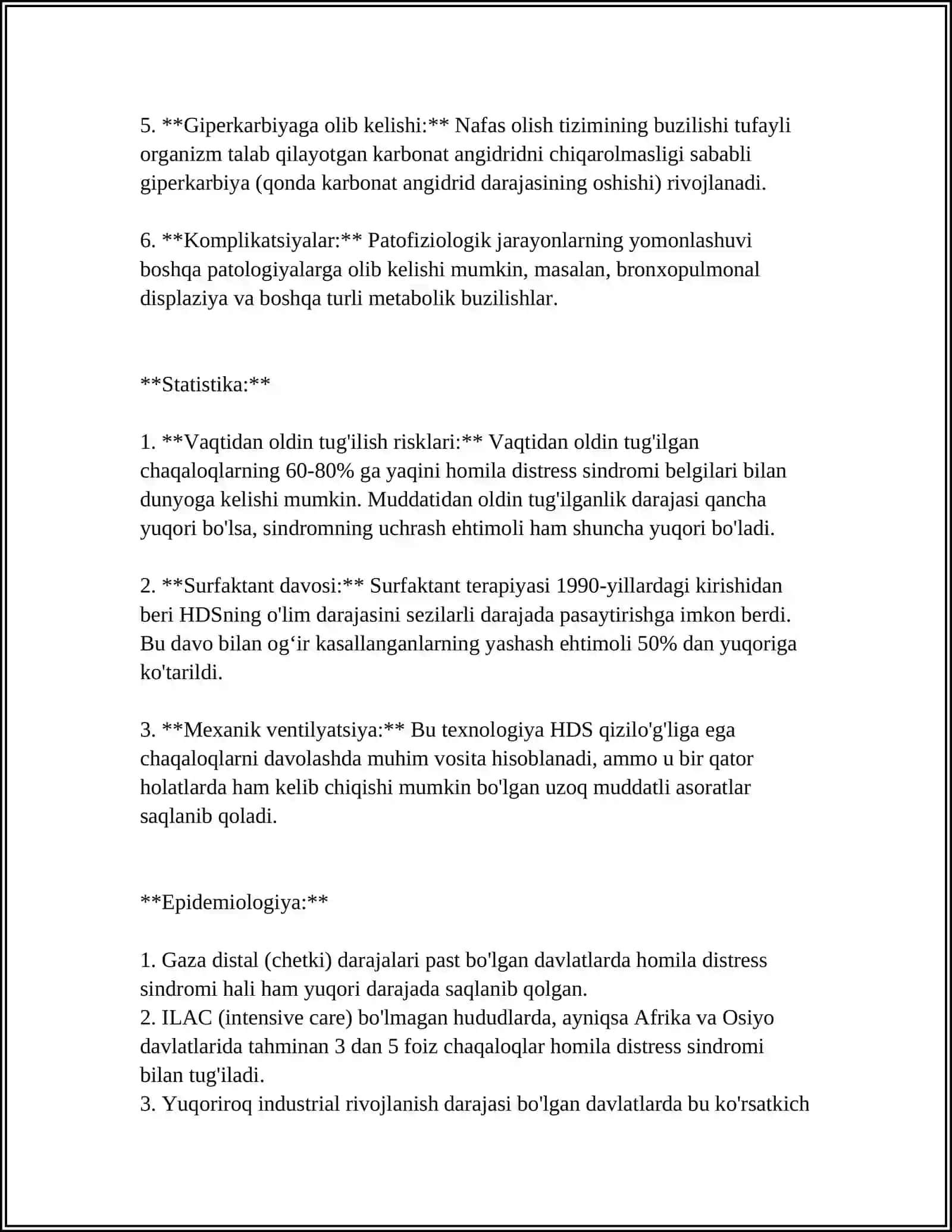 HOMILA DISTRESS SINDROMI SABABLARI TASHXIS 4