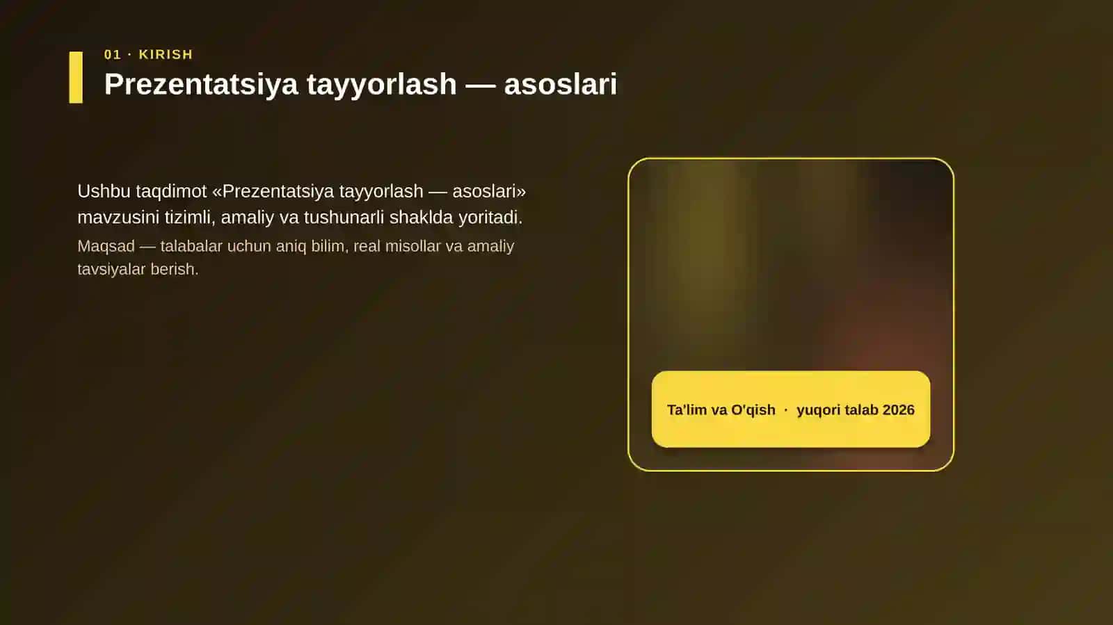 Prezentatsiya tayyorlash — asoslari 4