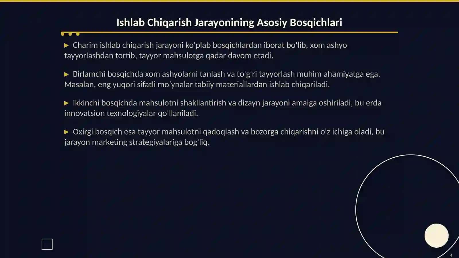 Charim va Moʻyna Ishlab Chiqarish Texnalogiyalari 4