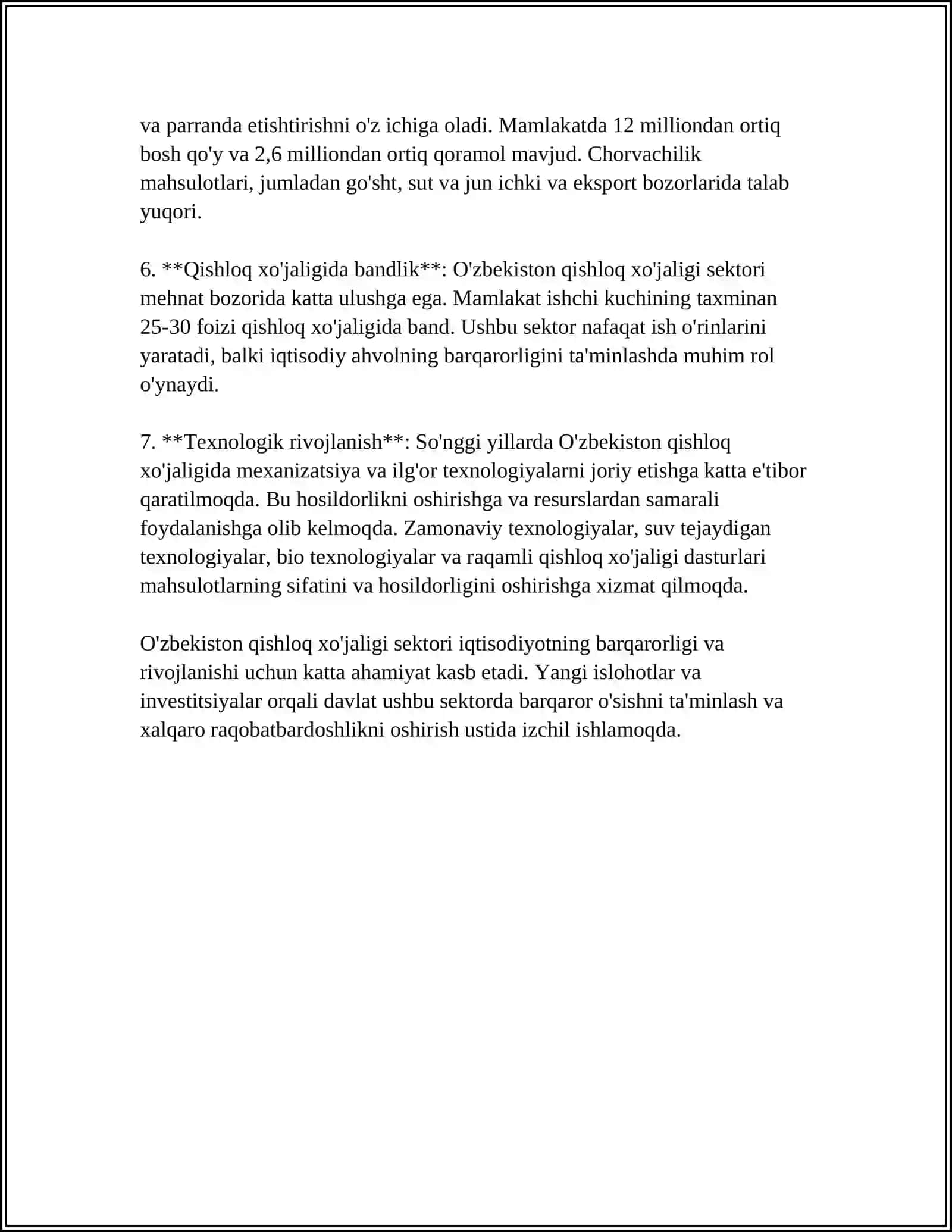 O'ZBEKISTONDA SEKTORLAR FAOLIYATI 4