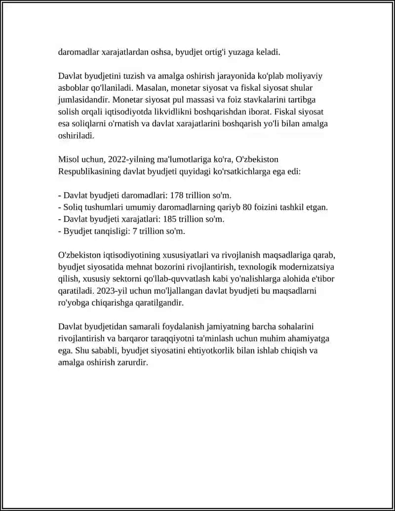 Budjet siyosati va davlat byudjeti 4