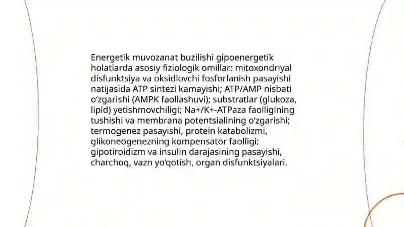Gipoenergetik holatlar 4