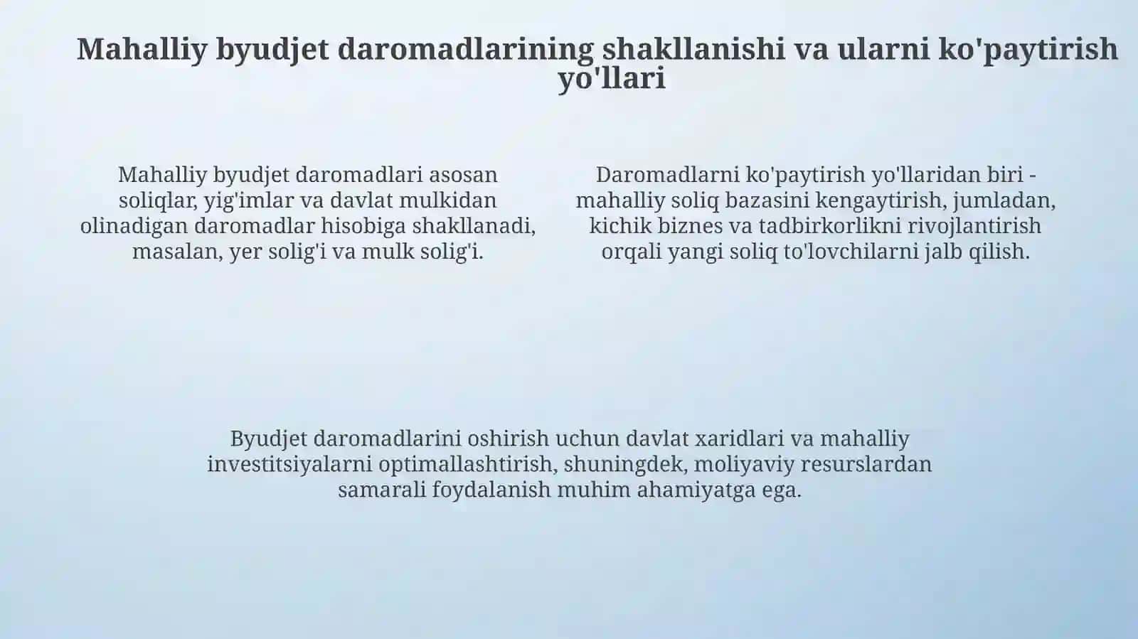 Mahalliy byudjet daromadlarini mustahkamlashda moliyaviy nazoratni tashkil etish masalalari 4