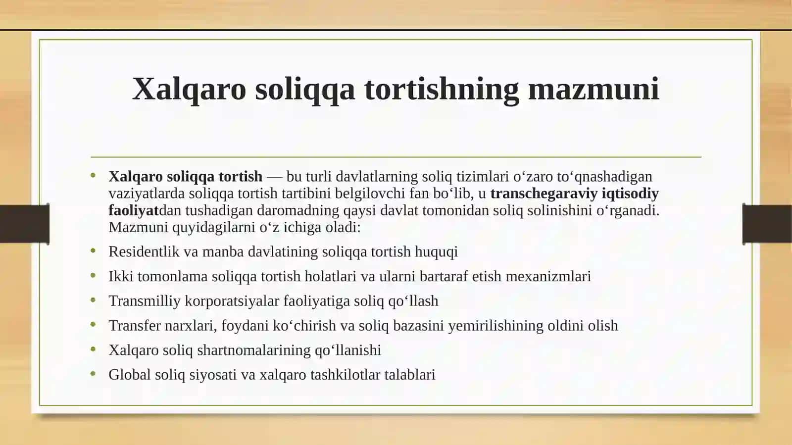 Xalqaro soliqqa tortish 4