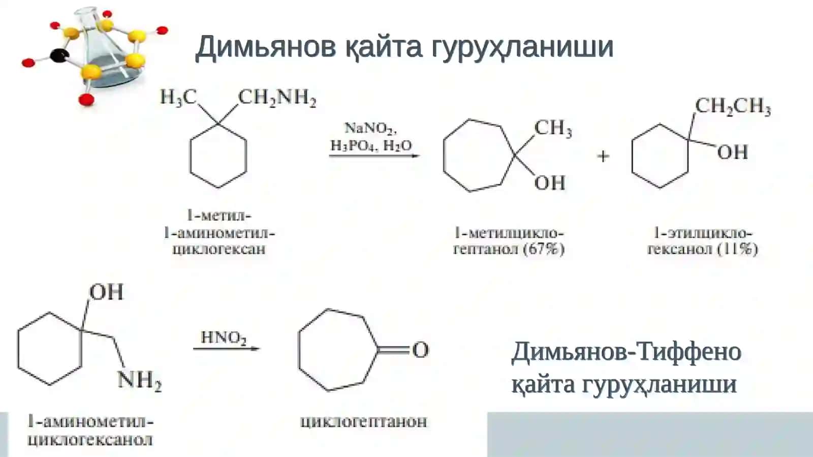 Циклоалканларда қайта гуруҳланиш реакциялари 4