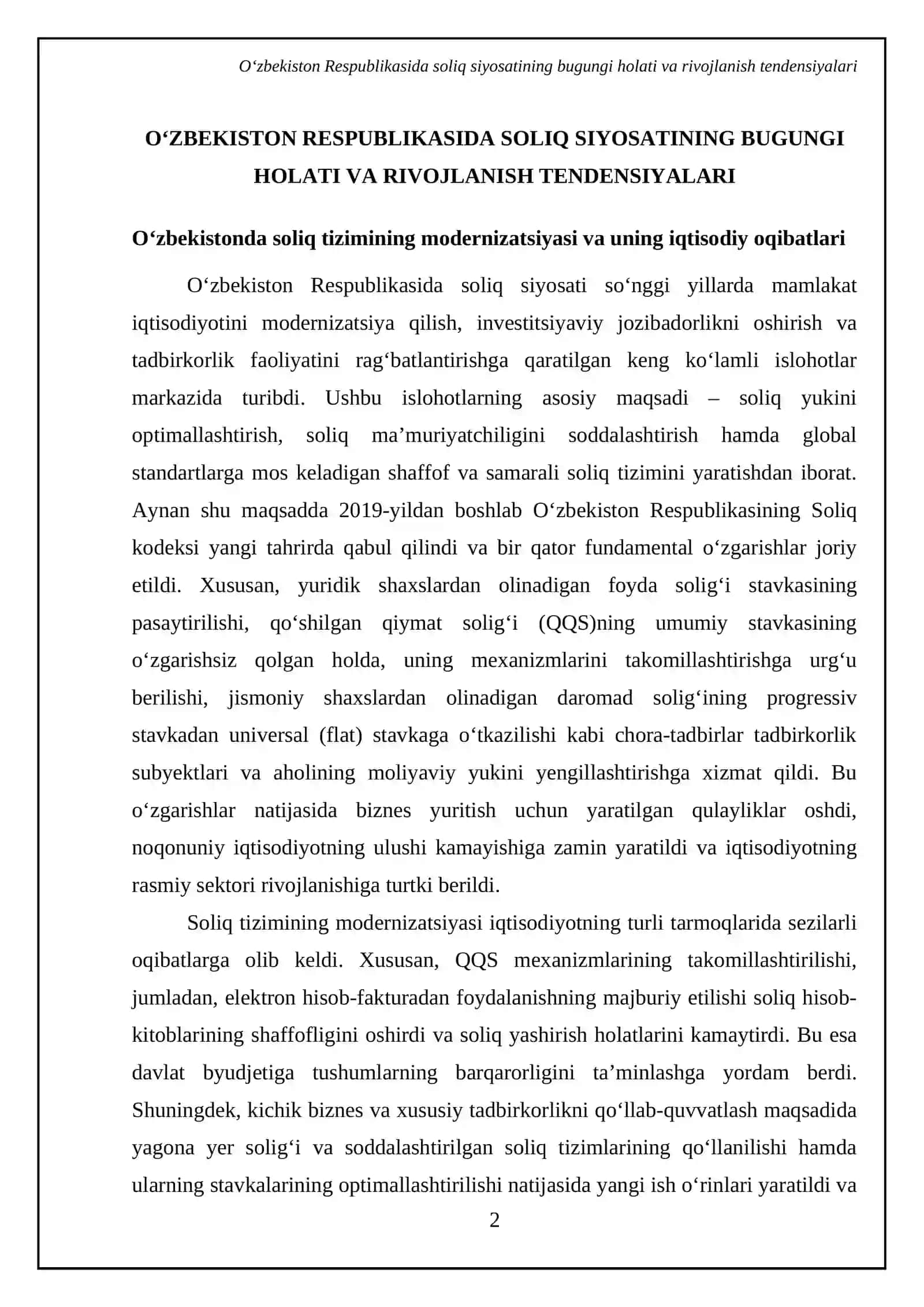 Soliq siyosati va uning asosiy yoʻnalishlari 4