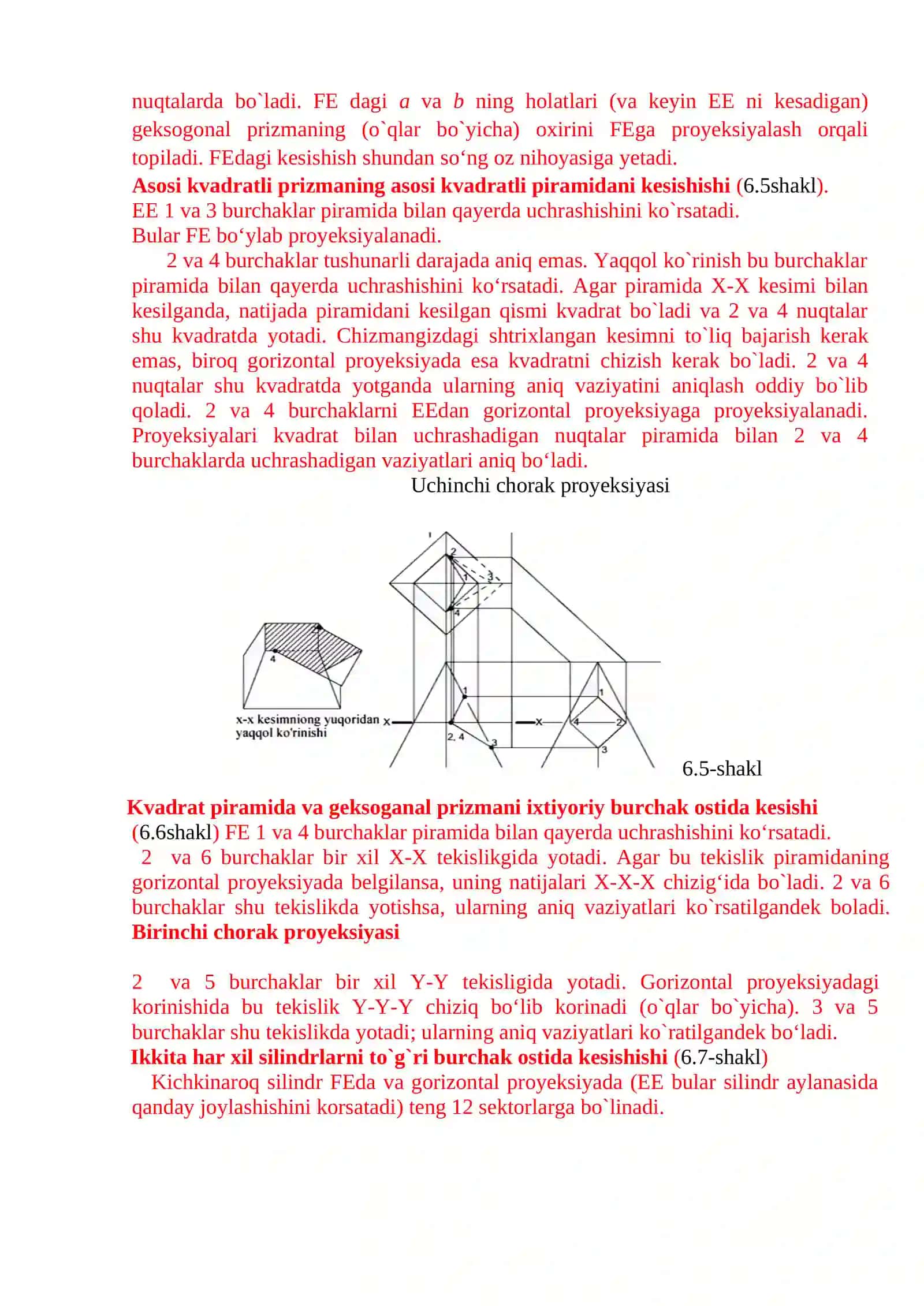 Sirtlarning o’zaro kesishuvini aniqlash 4