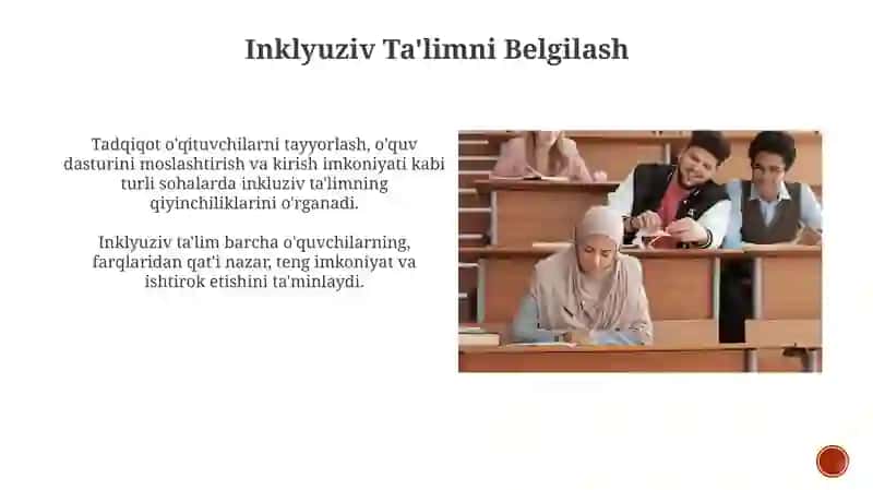 Инклюзив таълим муаммоларини ўрганиш 4