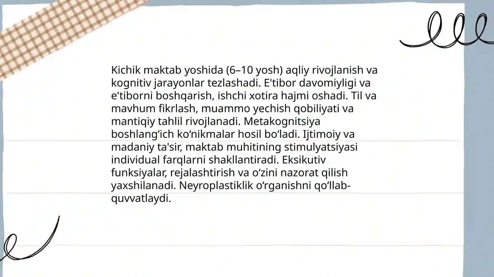 Kichik maktab yosh davri 4
