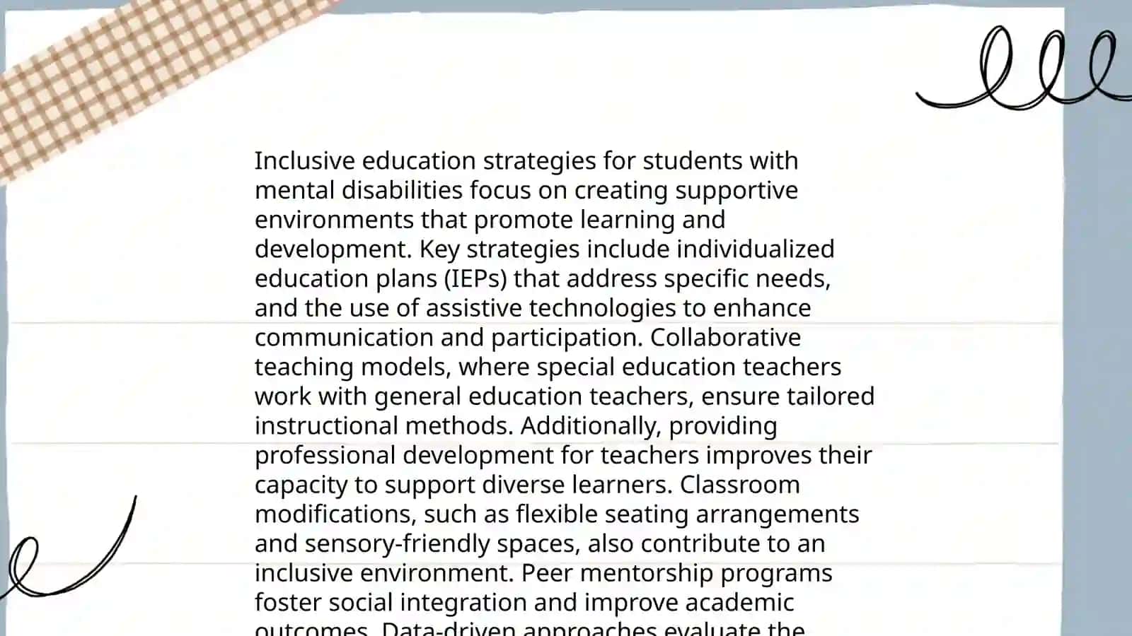 Mental disabilities vs academic -style education 4