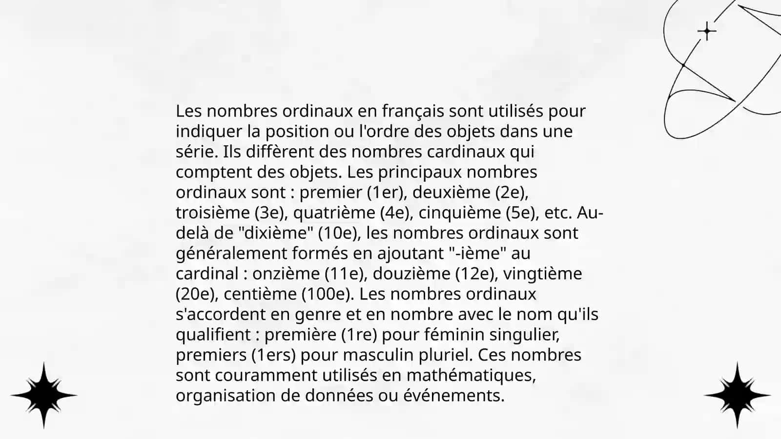 L'emploi des nombre en français 4