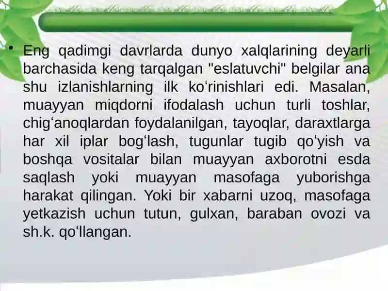O`zbekyozuvitaraqqiyotimasalasi 4