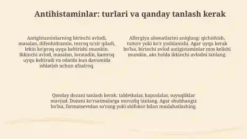 Allergiya turlari va alomatlari 4