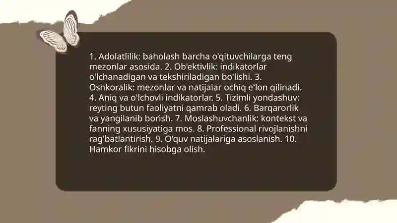 Baholash kompetensiyasi va oqituvchining reyting mezonlari 4