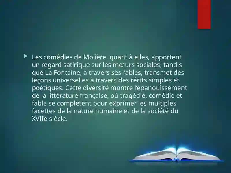 Le théâtre et la littérature française au XVIIe siècle  Racine, Corneille et Molière 4