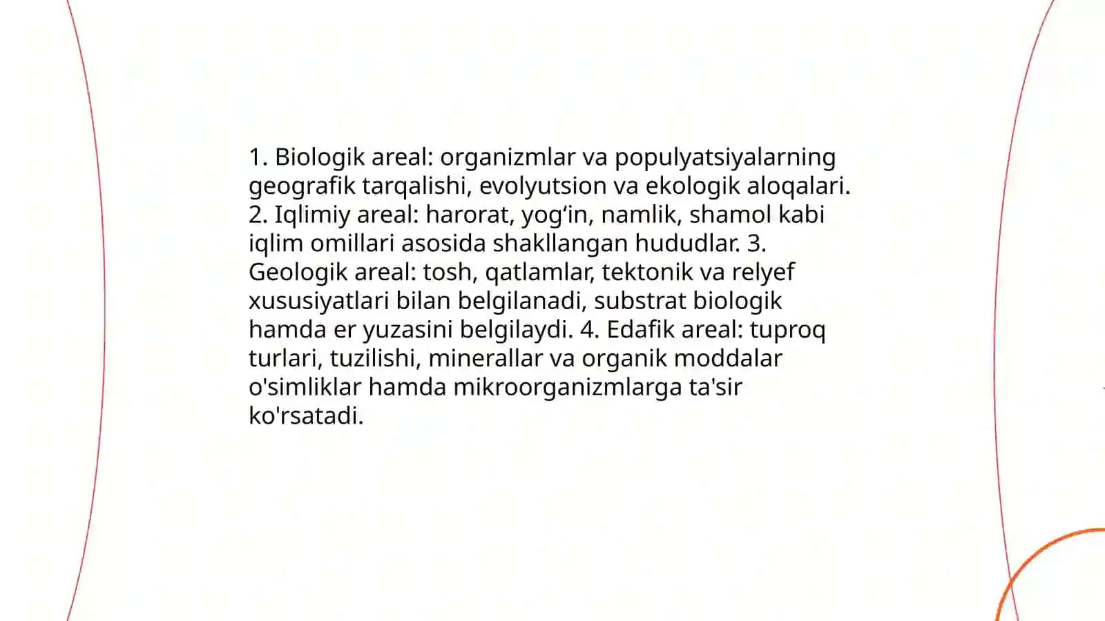 Areallar haqida tushuncha 4