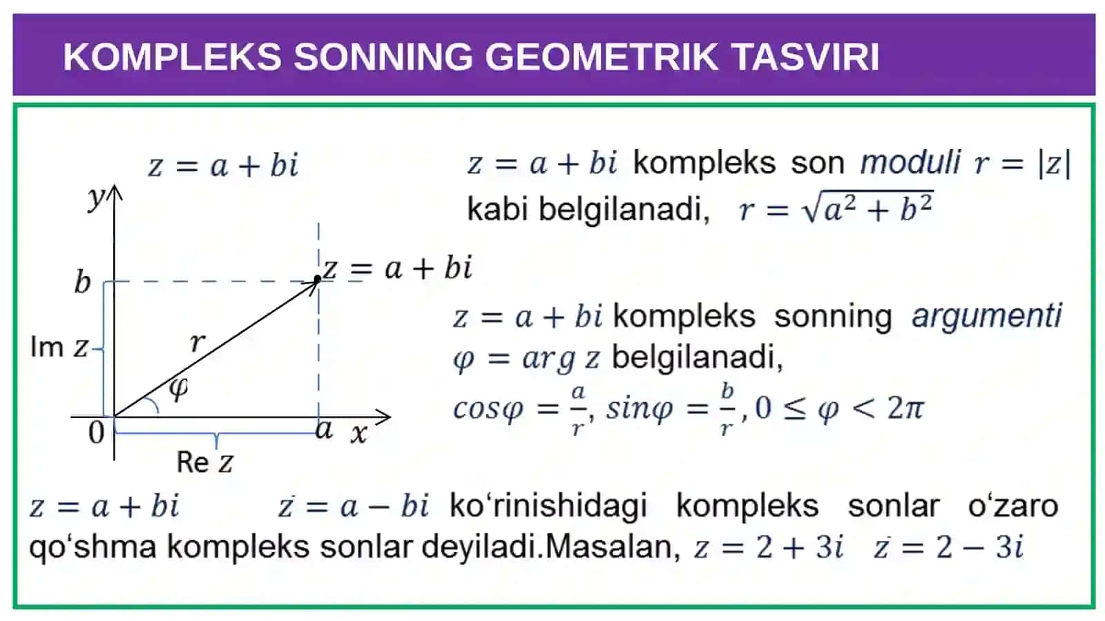 Kompleks sonlar va ular ustida amallar 4