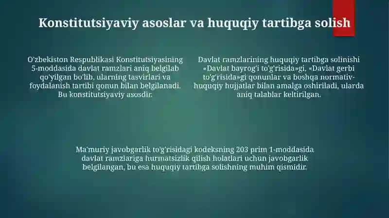 Davlat ramzlarining konstitutsiyaviy maqomi 4
