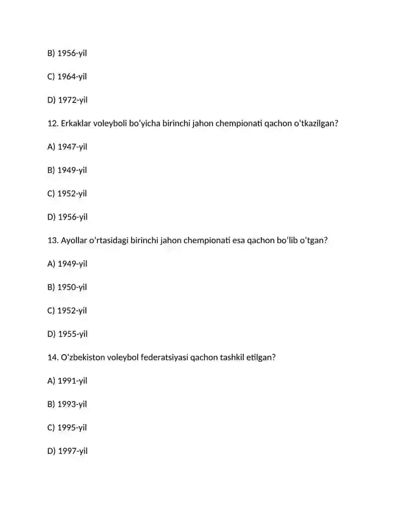 Voleybolning vujudga kelishi va rivojlanish tarixi 4