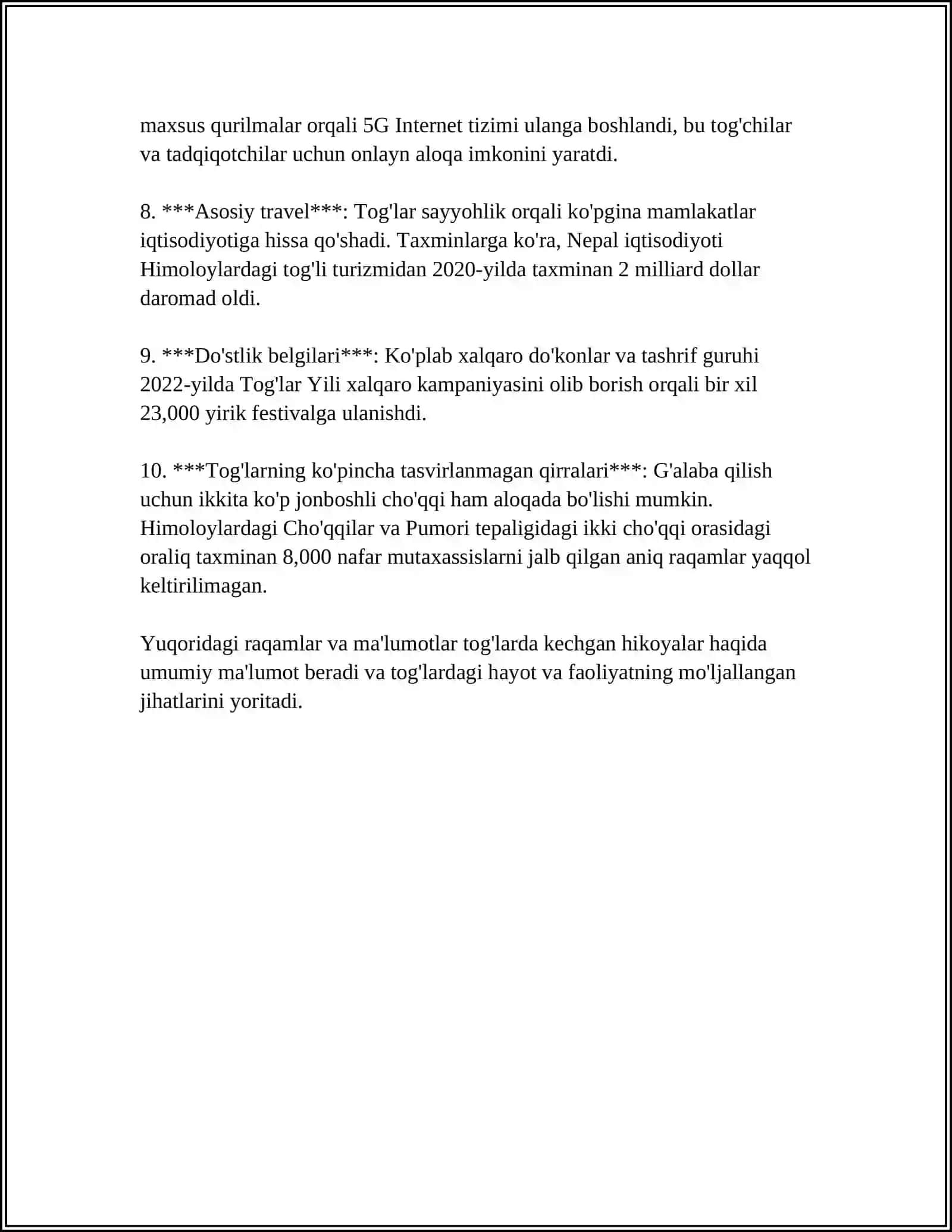 HIKEL BIREFNNING SARGUZASHTLARI REFERAT 4