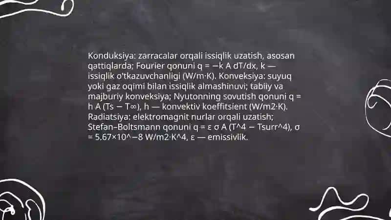 Issiqlik o'tkazuvchanlik 4