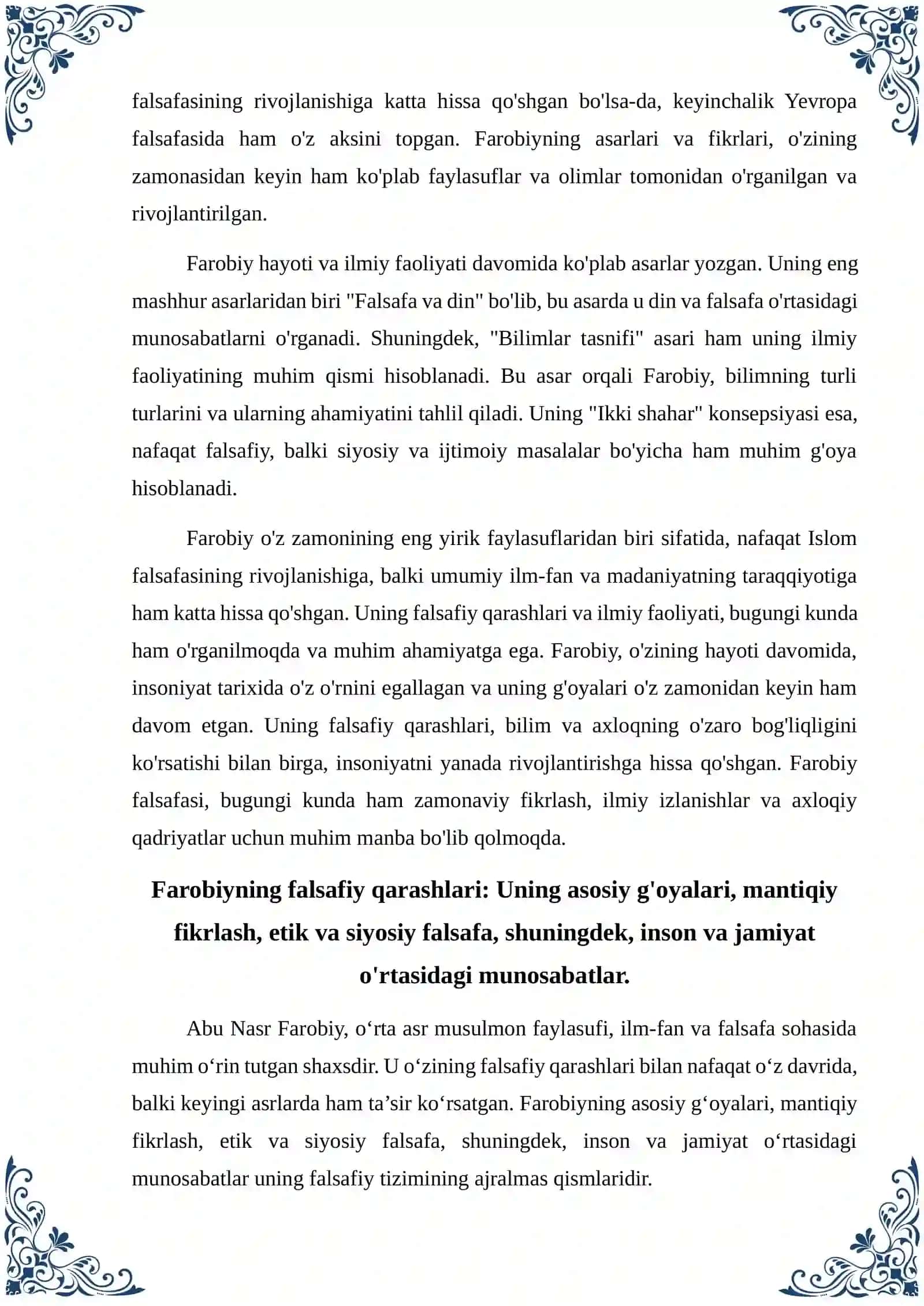 Abu Nasr Farobiyning falsafiy qarashlari1 4