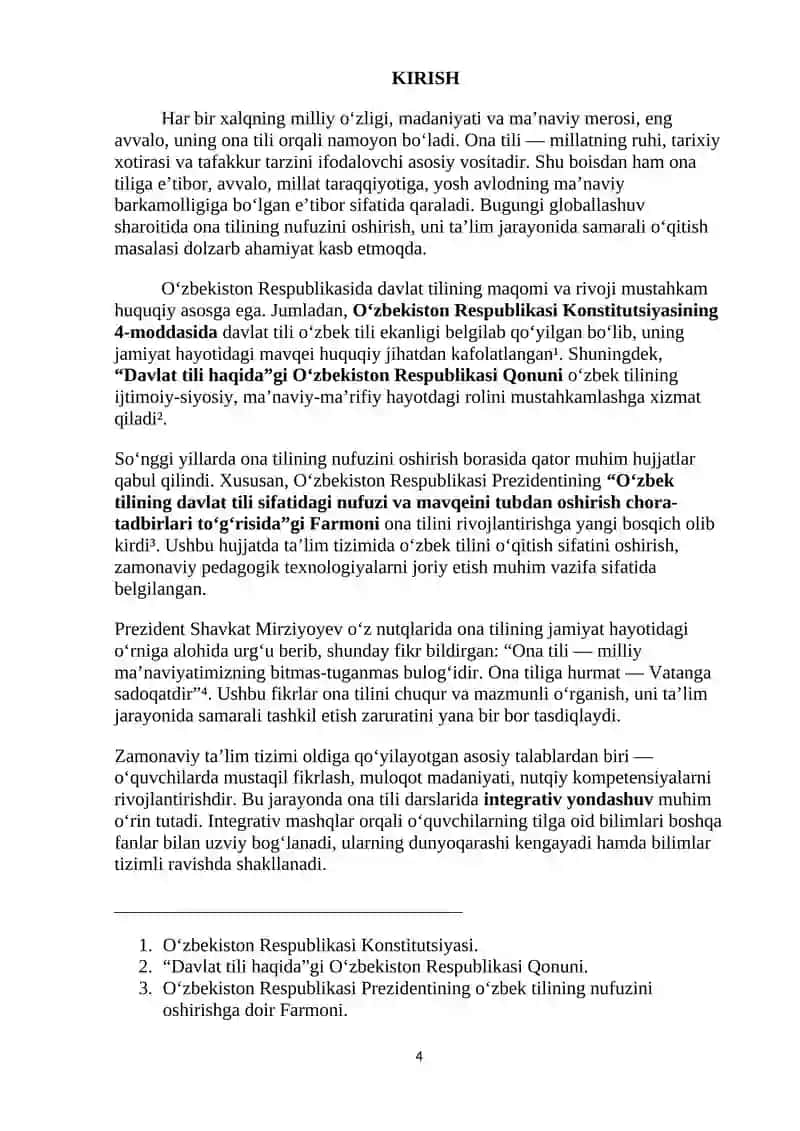ONA TILI TA’LIMIDA INTEGRATIV YONDASHUVNING NAZARIY ASOSLARI 4