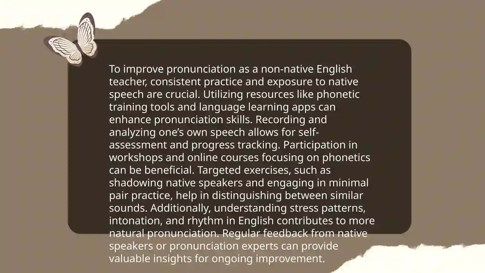 When the teacher is not a native speaker" persentation 4
