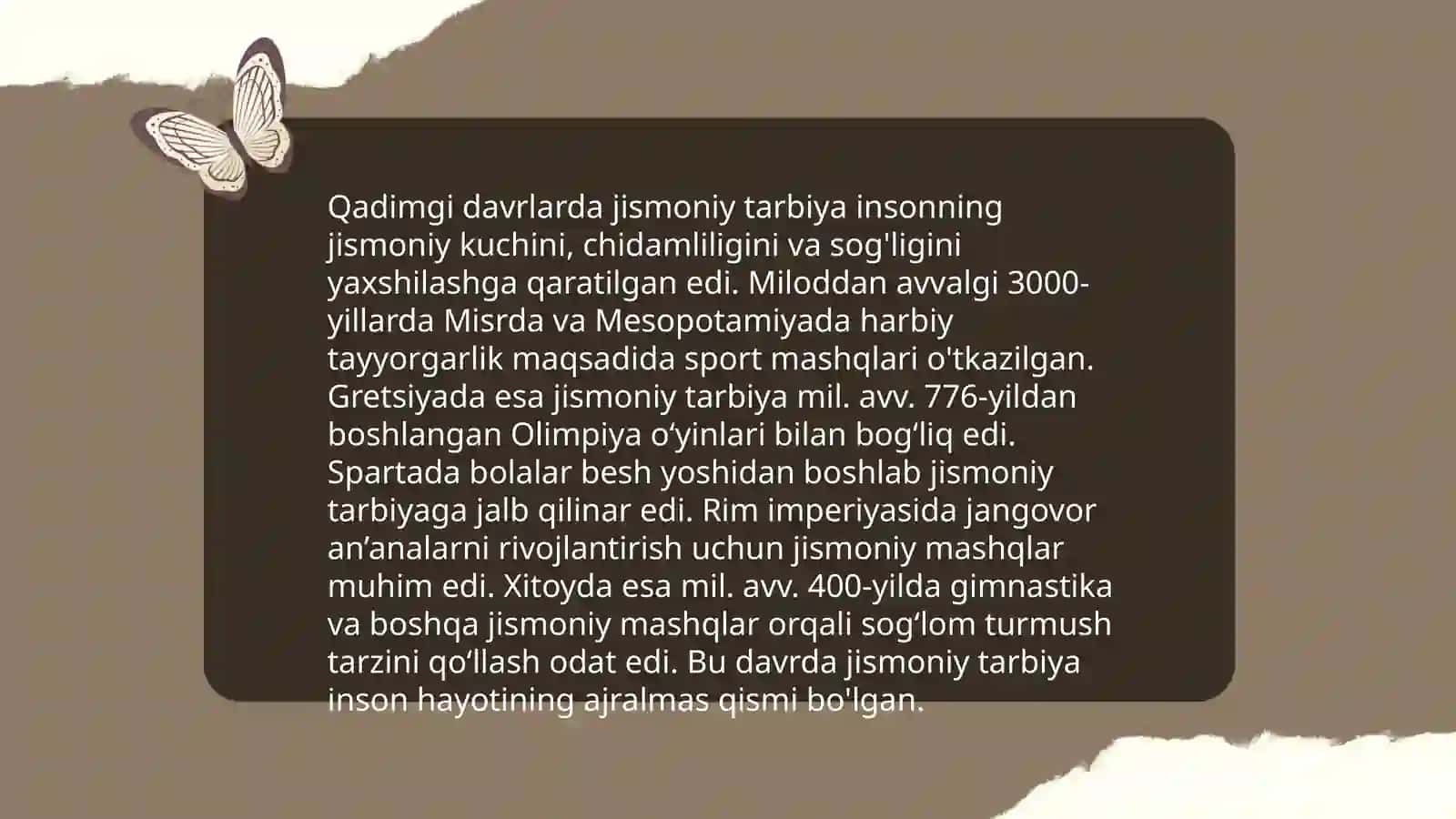 Jismoniy madaniyatning kelib chiqishi 4